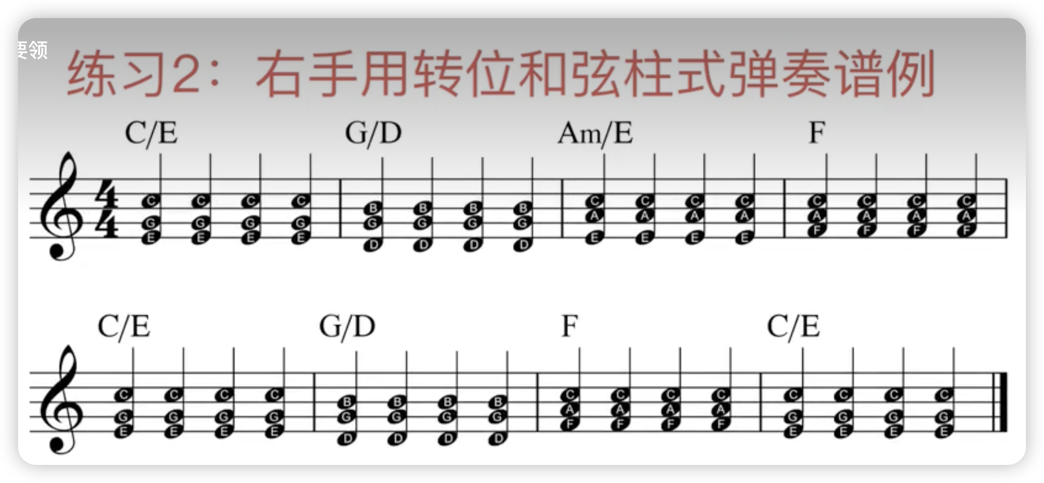 右手和弦练习